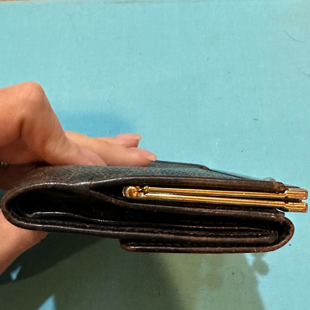 Vintage Celine Macadam Coated Canvas and Leather Triomphe Kisslock Wallet - Picture 6 of 16